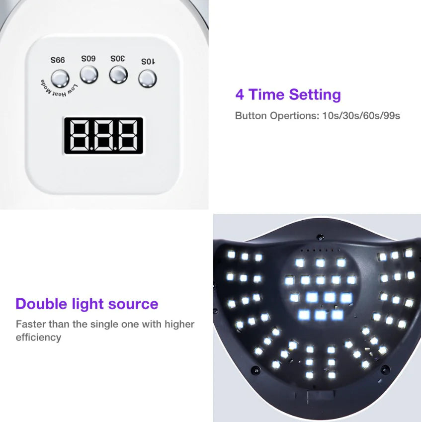 Achieve Salon-Quality Nails with the 220W Nail Dryer LED Lamp