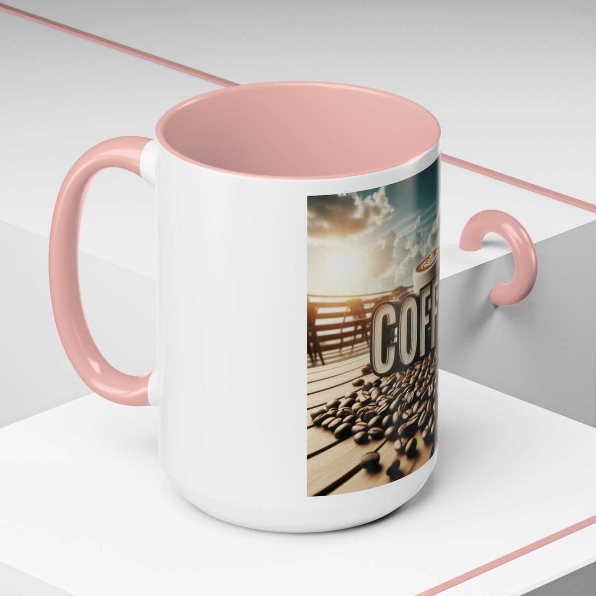 Coffee Beans Accent Coffee Mug (11, 15oz) - OLM Store