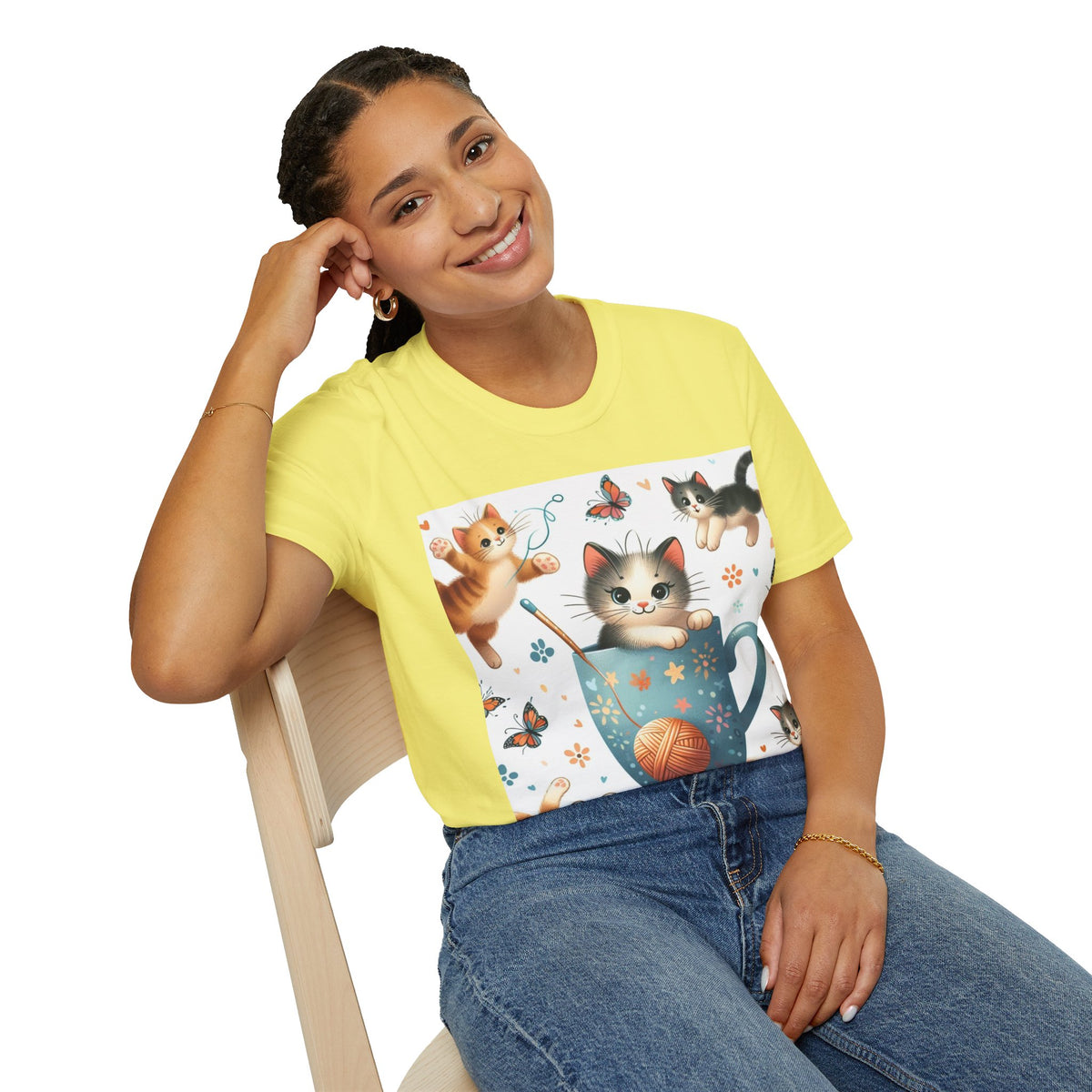 Purr-fect Comfort for Cat Lovers: Unisex Soft-Style T-Shirt - OLM Store