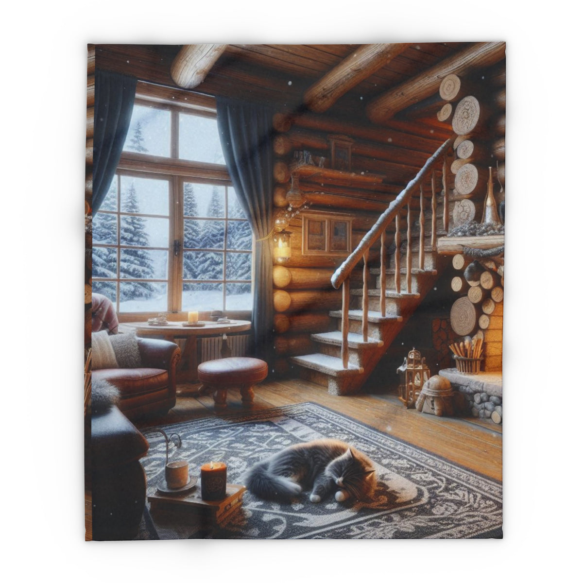 Fire place Arctic Fleece Blanket - OLM Store