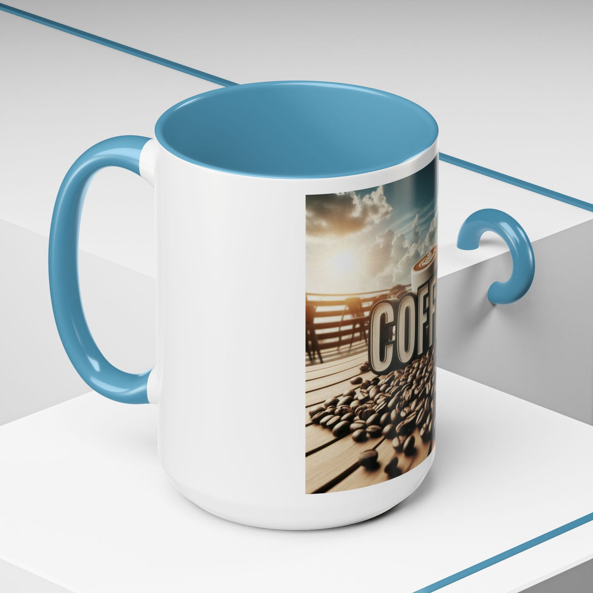 Coffee Beans Accent Coffee Mug (11, 15oz) - OLM Store
