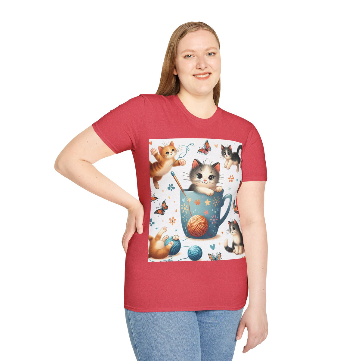Purr-fect Comfort for Cat Lovers: Unisex Soft-Style T-Shirt - OLM Store