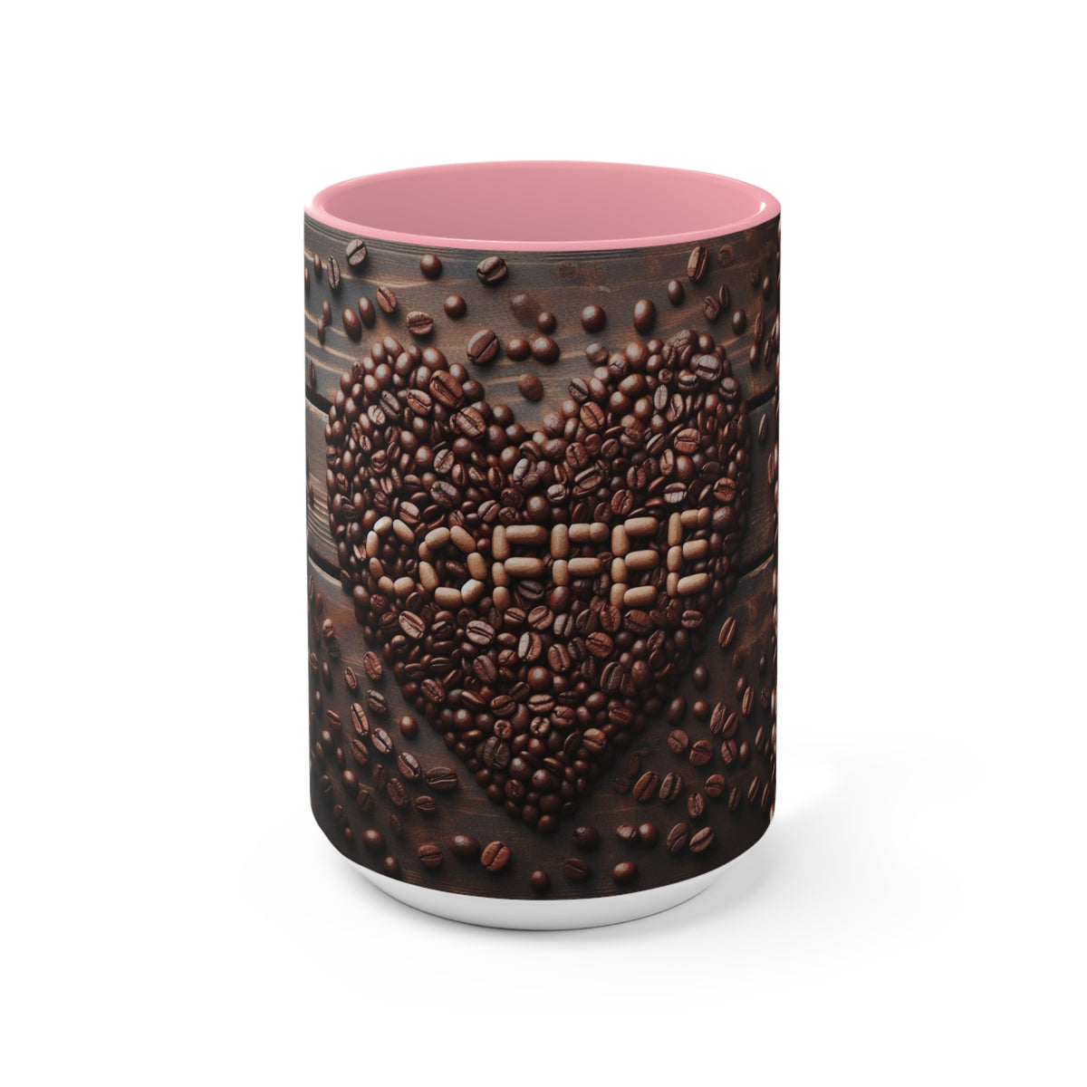 Coffee Bean Heart Accent Mugs - OLM Store