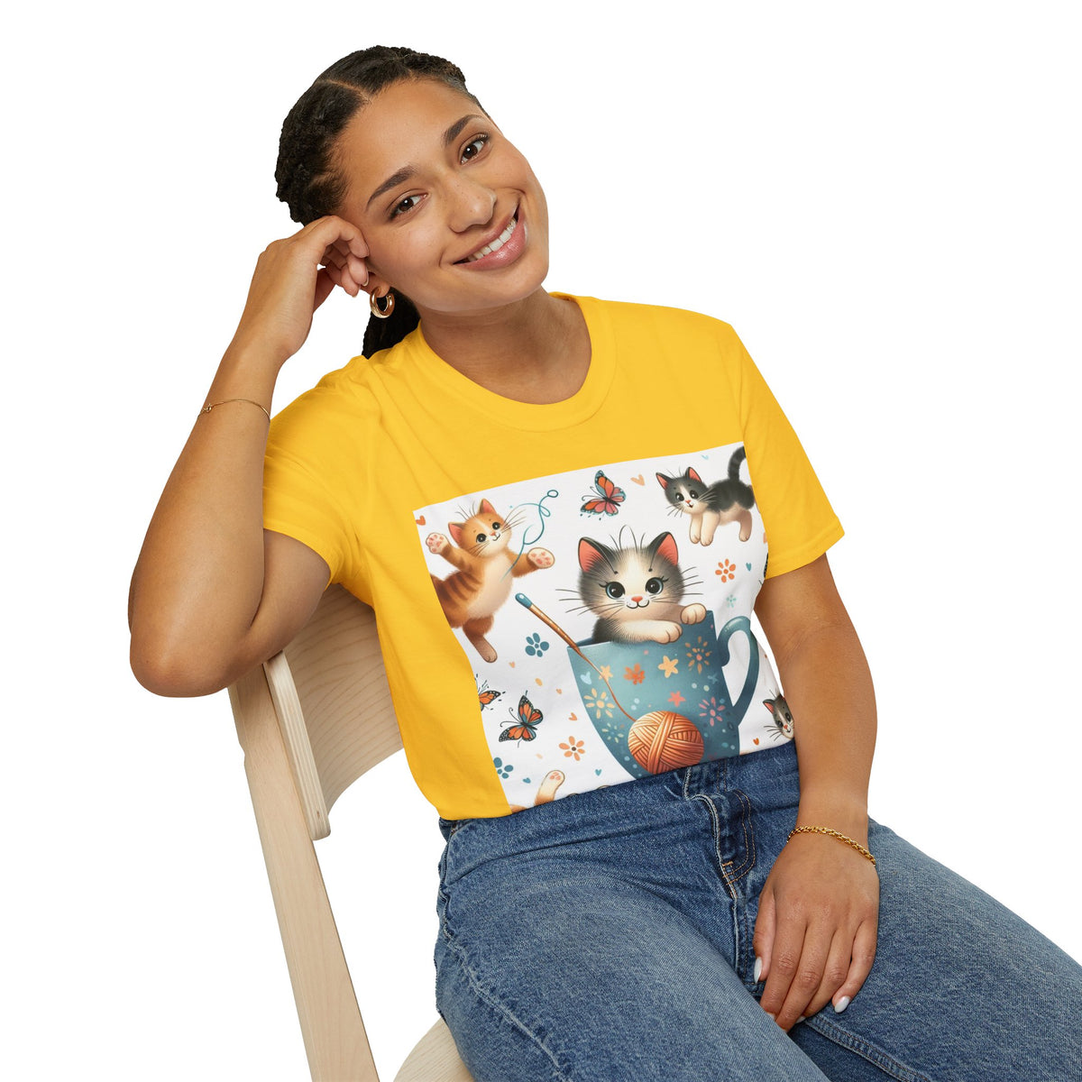 Purr-fect Comfort for Cat Lovers: Unisex Soft-Style T-Shirt - OLM Store