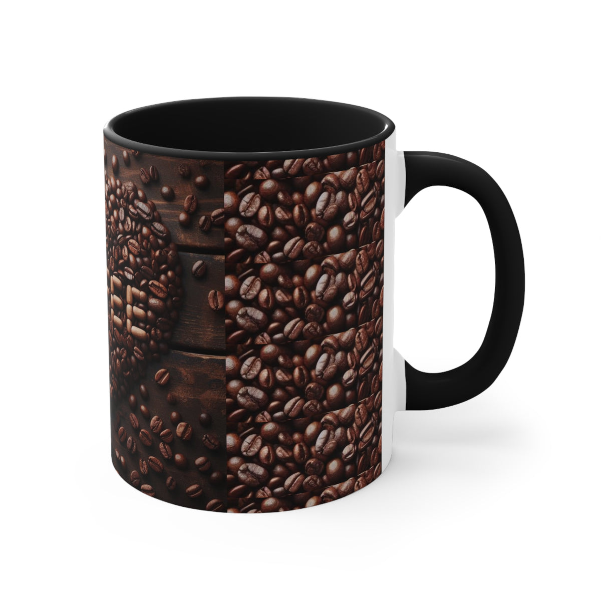 Coffee Bean Heart Accent Mugs - OLM Store