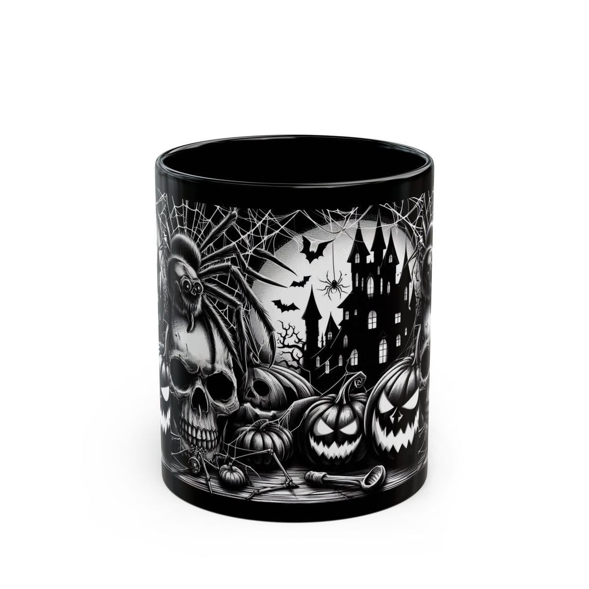 Enchanting Custom Black Ceramic Mug – Perfect for Your Daily Sips!