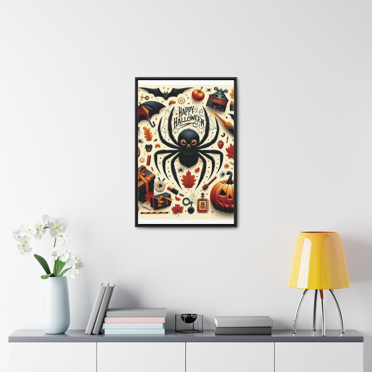 Halloween Canvas Wall Art - Vertical Gallery Wrap for Spooky Decor