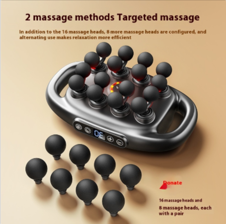 Revitalize Your Body with the Deep Tissue Muscle Massage Gun - 16 Heads, 30 Speeds & 48kg Strength