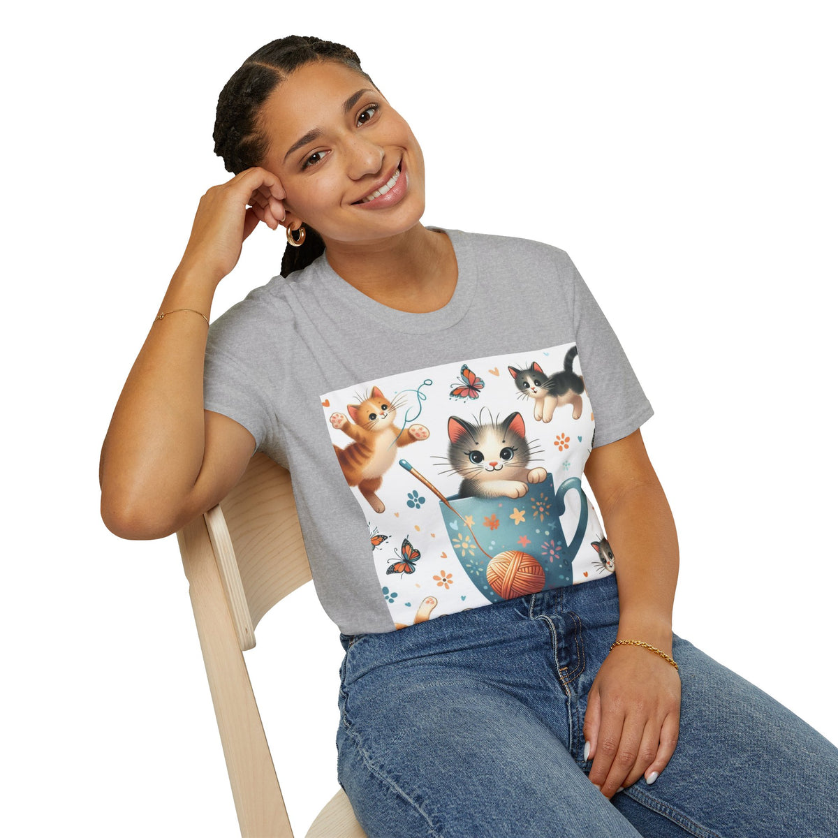 Purr-fect Comfort for Cat Lovers: Unisex Soft-Style T-Shirt - OLM Store