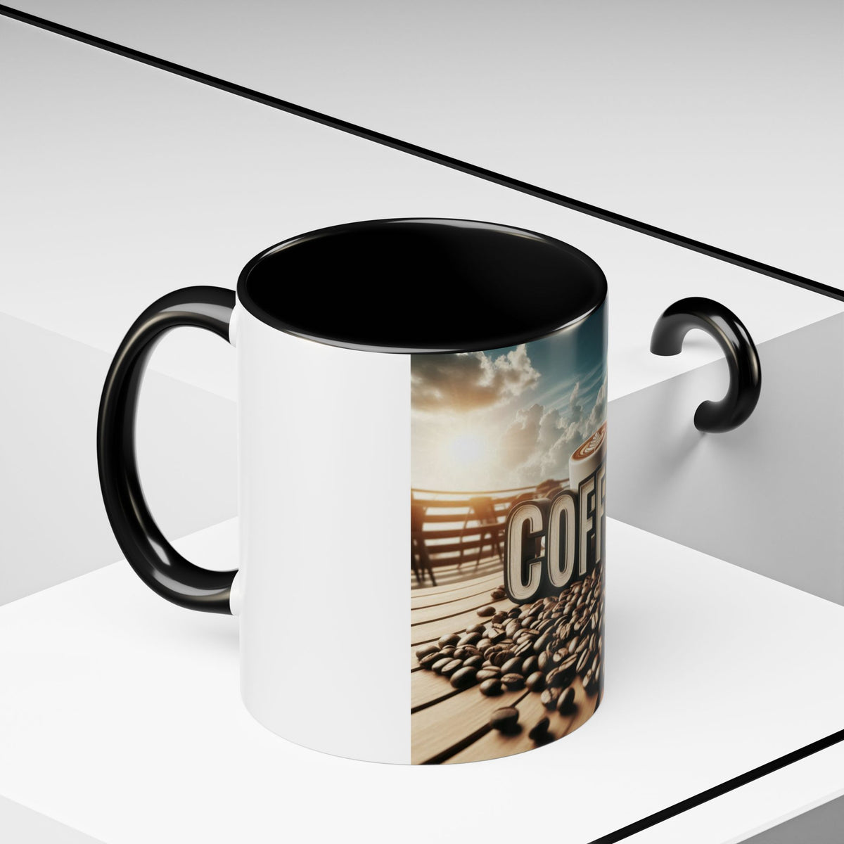Coffee Beans Accent Coffee Mug (11, 15oz) - OLM Store