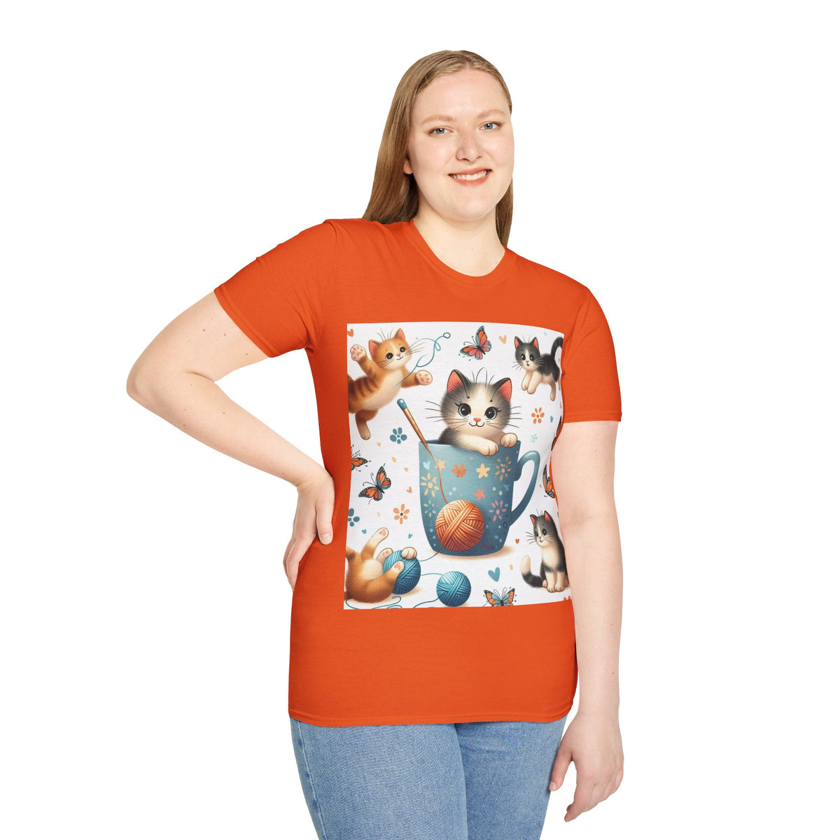 Purr-fect Comfort for Cat Lovers: Unisex Soft-Style T-Shirt - OLM Store