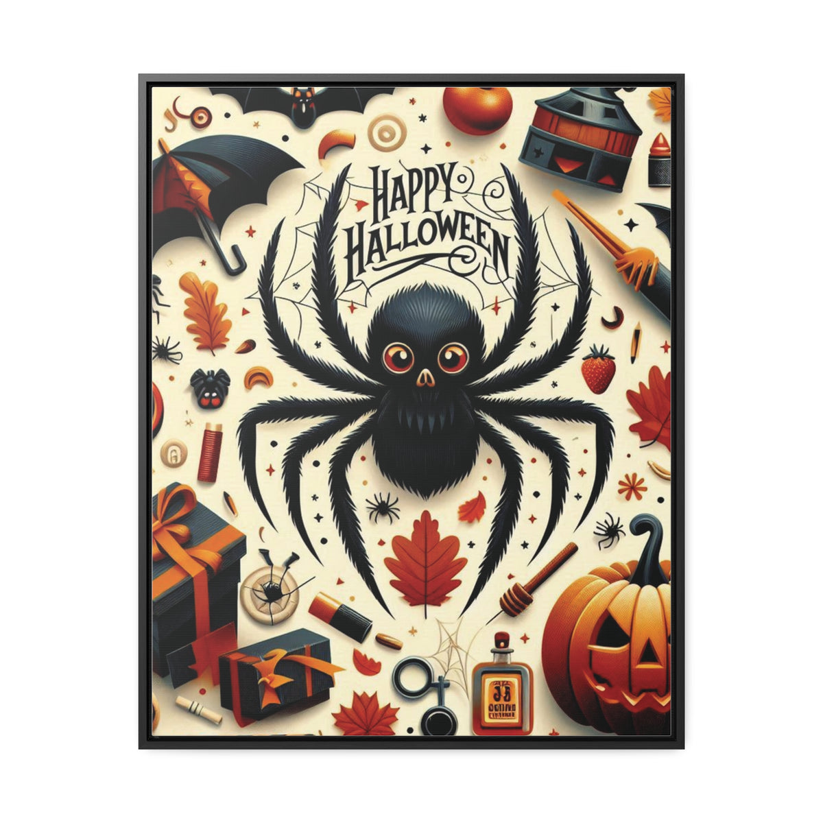 Halloween Canvas Wall Art - Vertical Gallery Wrap for Spooky Decor