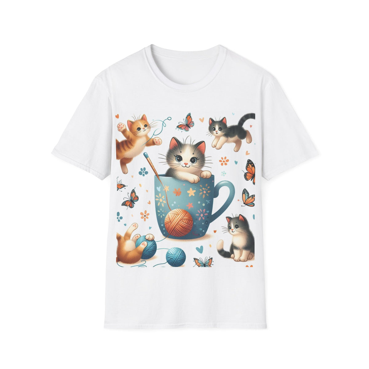 Purr-fect Comfort for Cat Lovers: Unisex Soft-Style T-Shirt - OLM Store