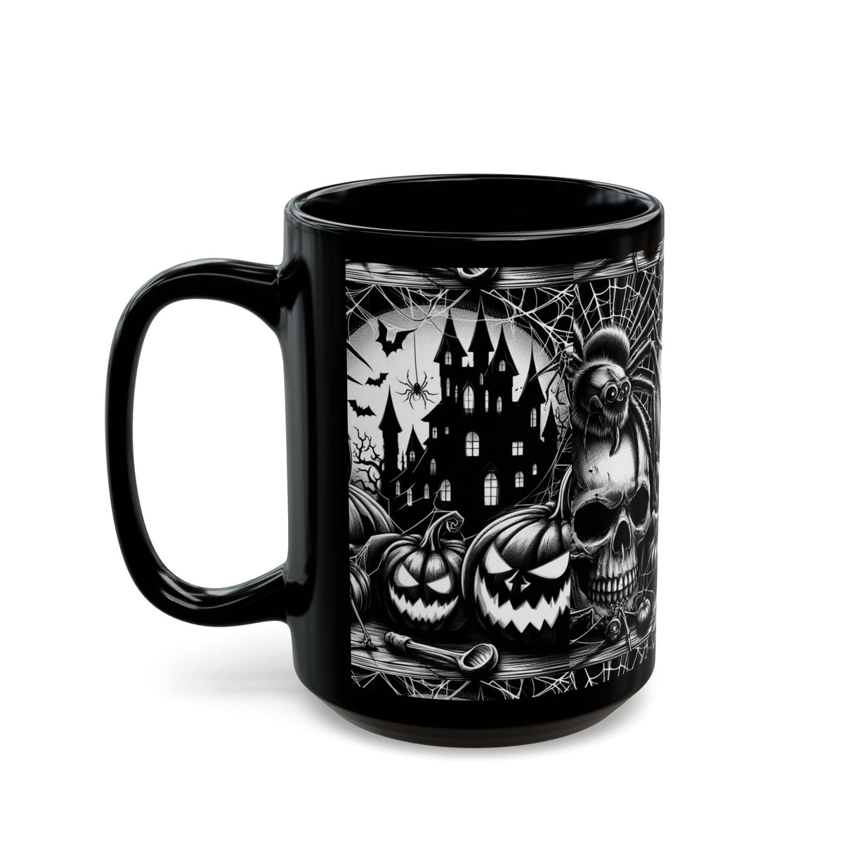 Enchanting Custom Black Ceramic Mug – Perfect for Your Daily Sips!