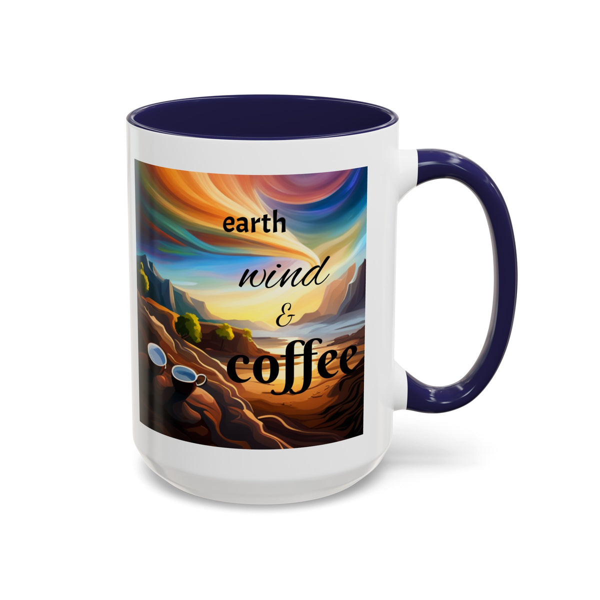 "Earth, Wind, and Fire" Accent Coffee Mug (11, 15oz) - OLM Store