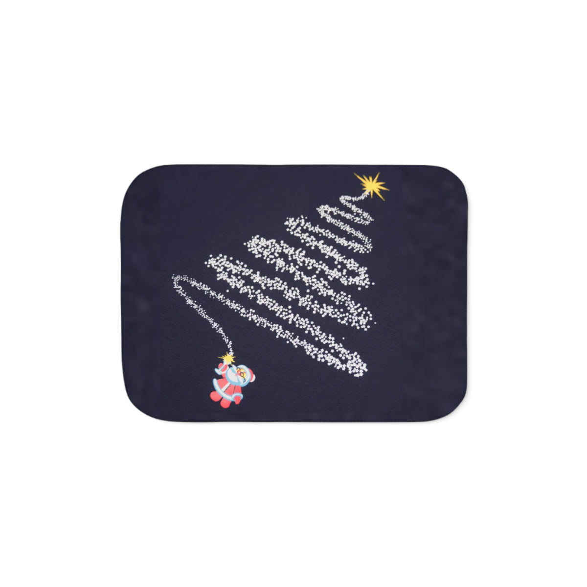 Snuggle in Style with Our Fireworks Christmas Tree Sherpa Blanket