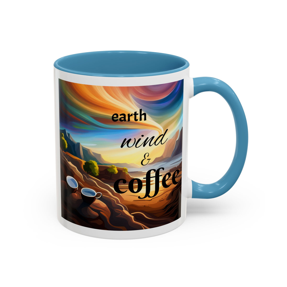 "Earth, Wind, and Fire" Accent Coffee Mug (11, 15oz) - OLM Store
