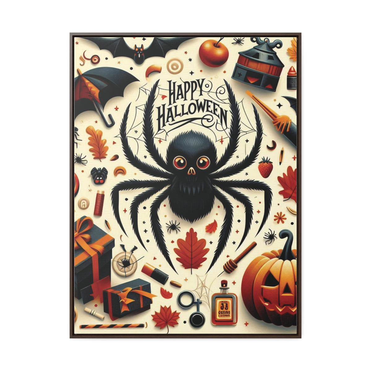 Halloween Canvas Wall Art - Vertical Gallery Wrap for Spooky Decor