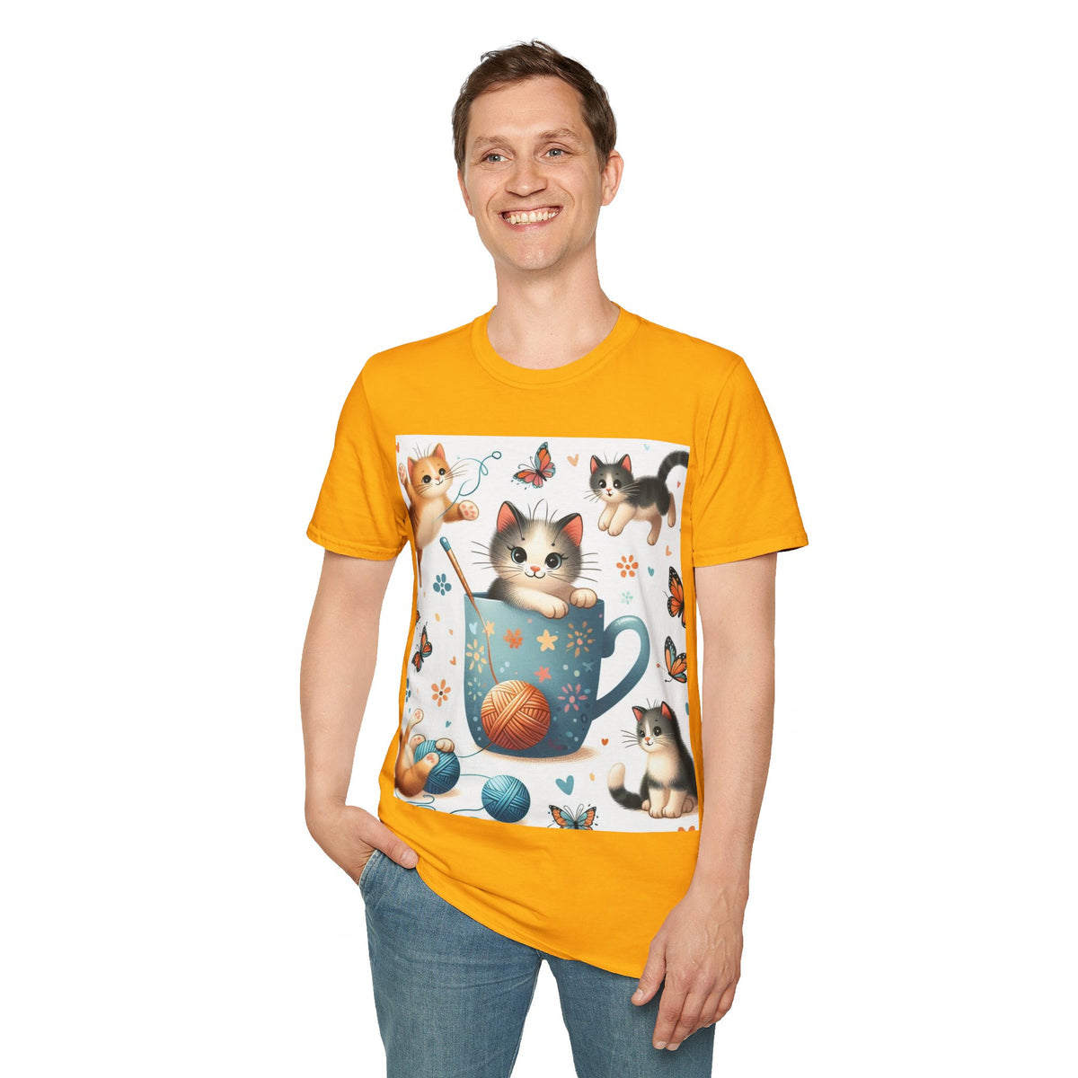 Purr-fect Comfort for Cat Lovers: Unisex Soft-Style T-Shirt - OLM Store