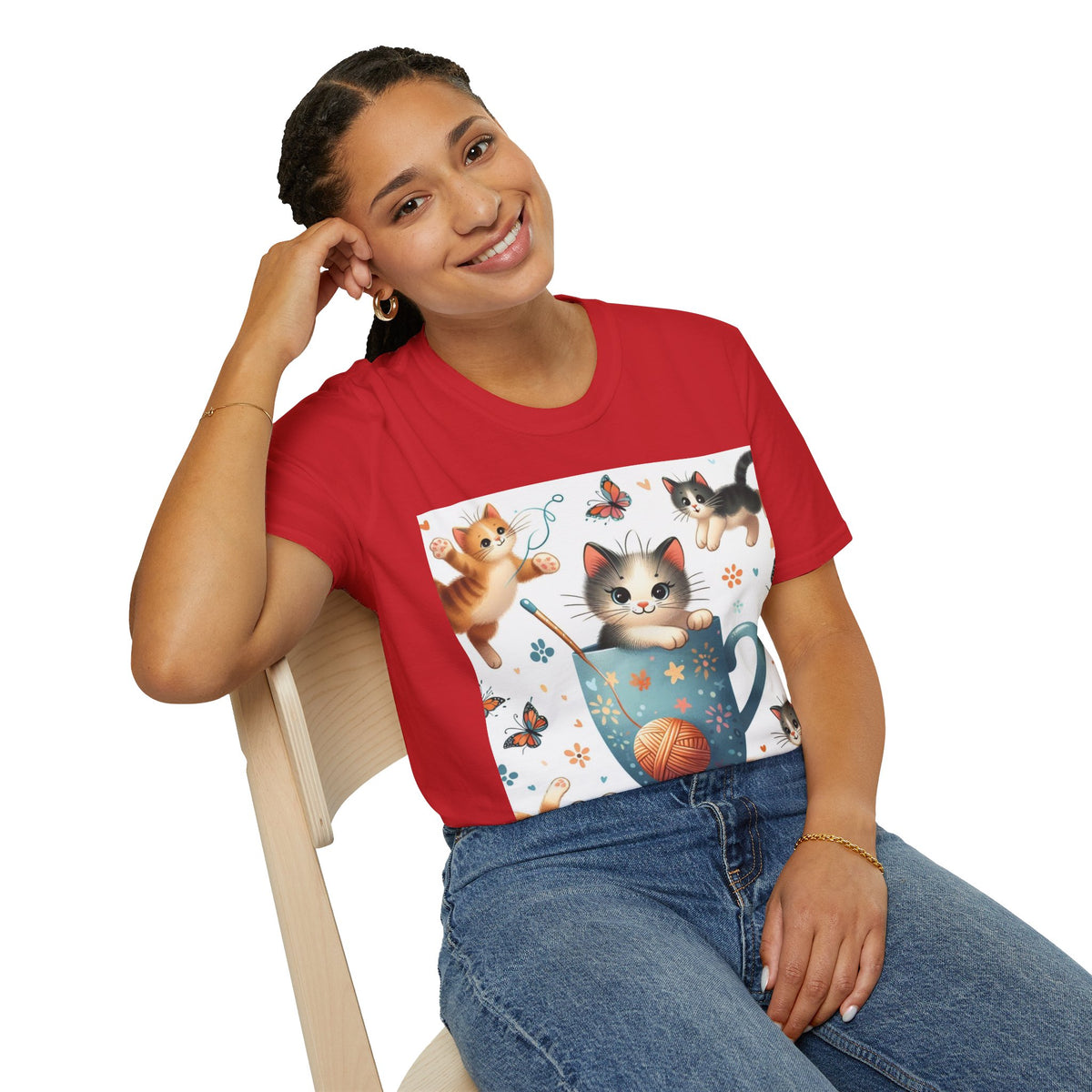 Purr-fect Comfort for Cat Lovers: Unisex Soft-Style T-Shirt - OLM Store