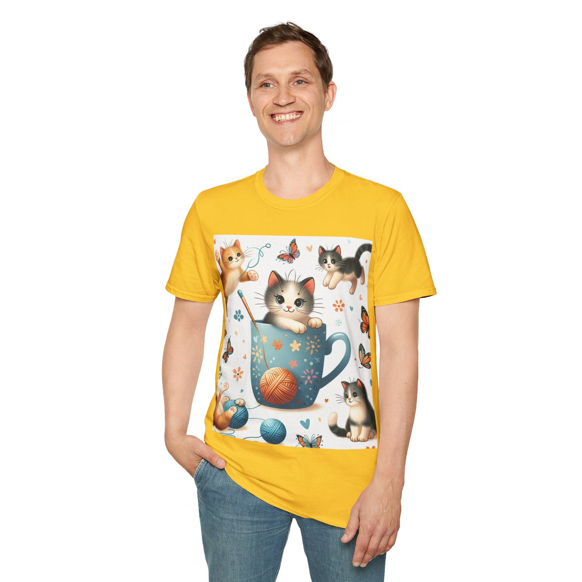 Purr-fect Comfort for Cat Lovers: Unisex Soft-Style T-Shirt - OLM Store