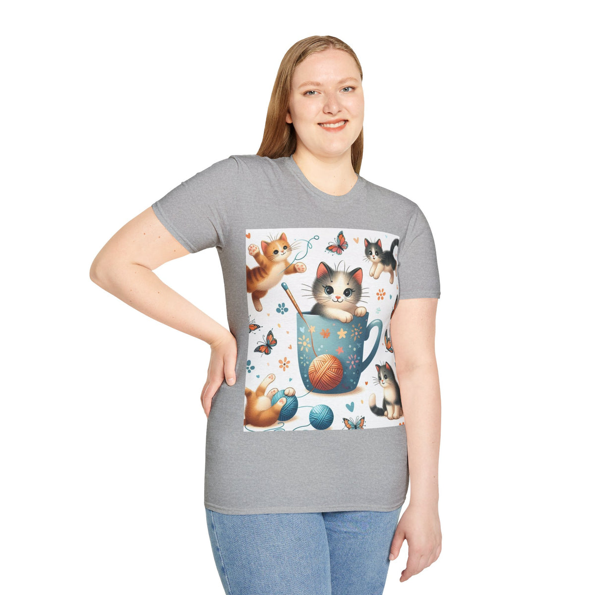 Purr-fect Comfort for Cat Lovers: Unisex Soft-Style T-Shirt - OLM Store