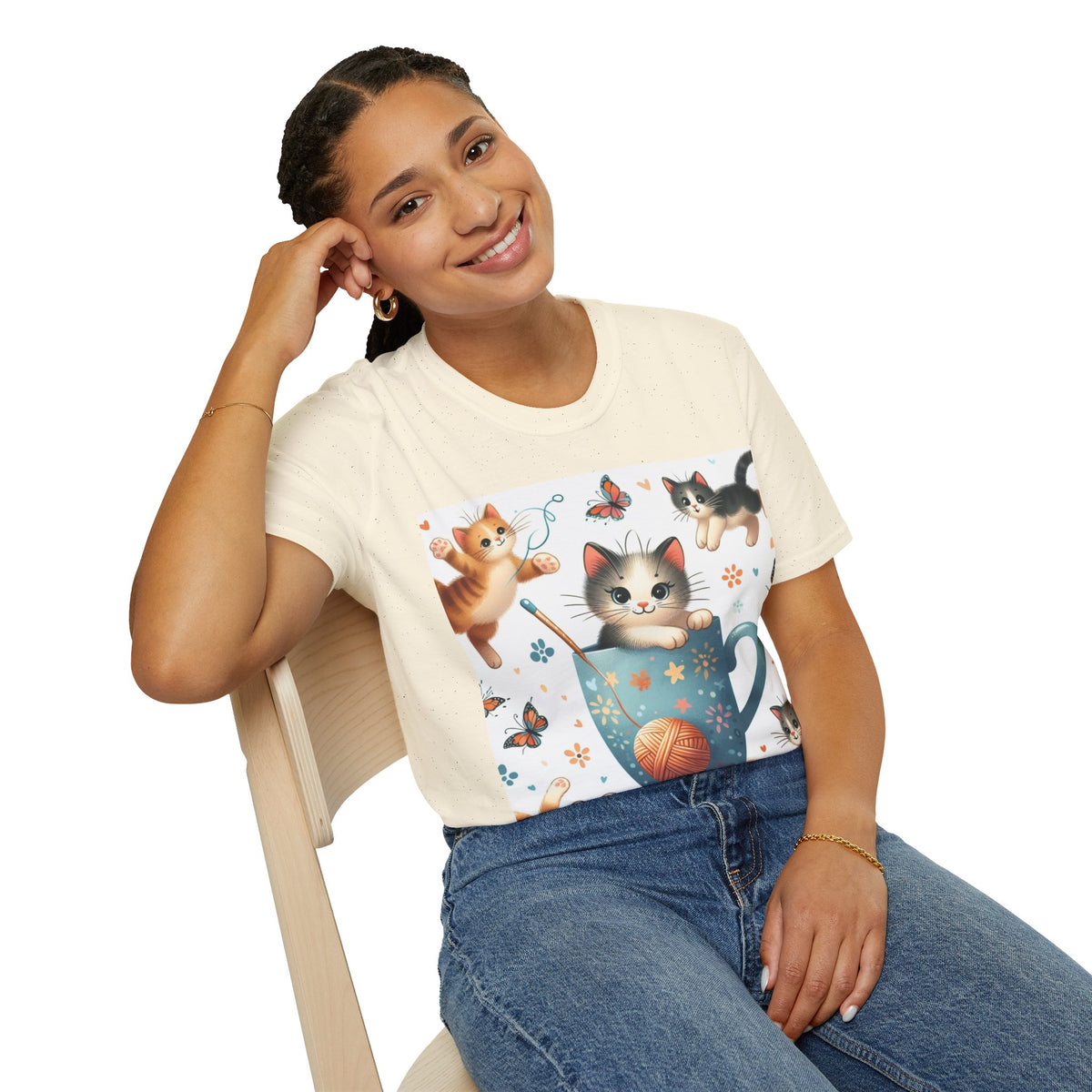 Purr-fect Comfort for Cat Lovers: Unisex Soft-Style T-Shirt - OLM Store