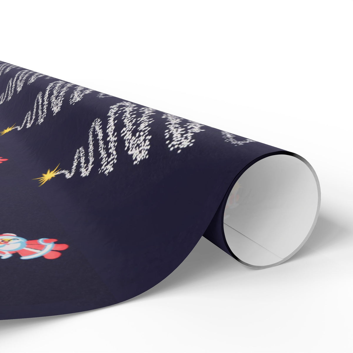 Celebratory Firework Christmas Tree Wrapping Paper for Enchanting Gifts