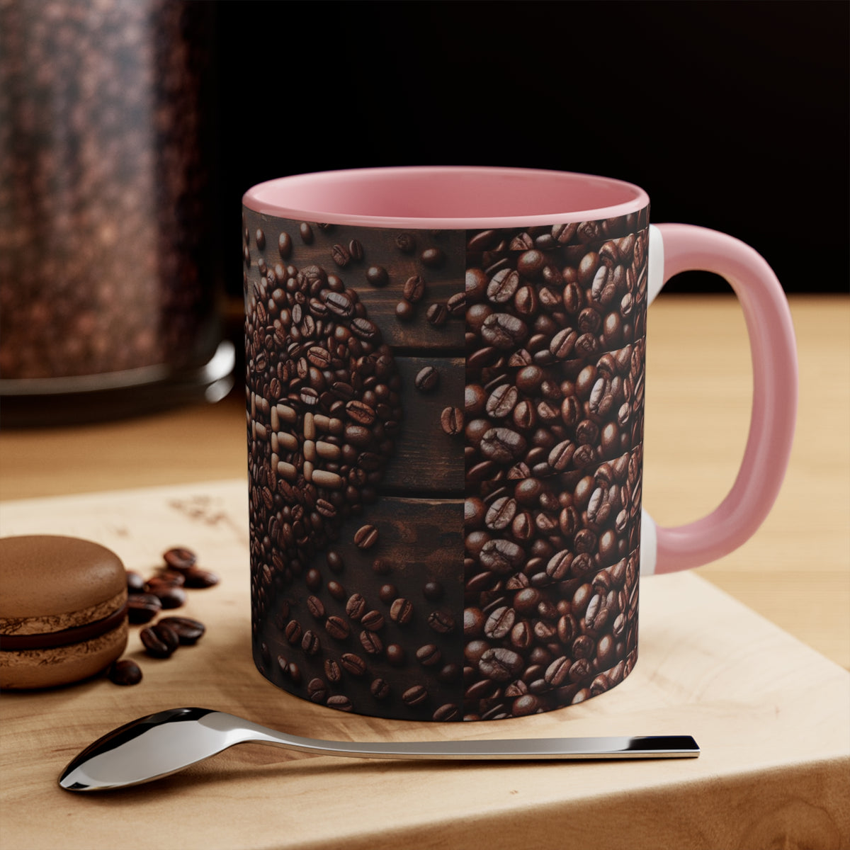 Coffee Bean Heart Accent Mugs - OLM Store
