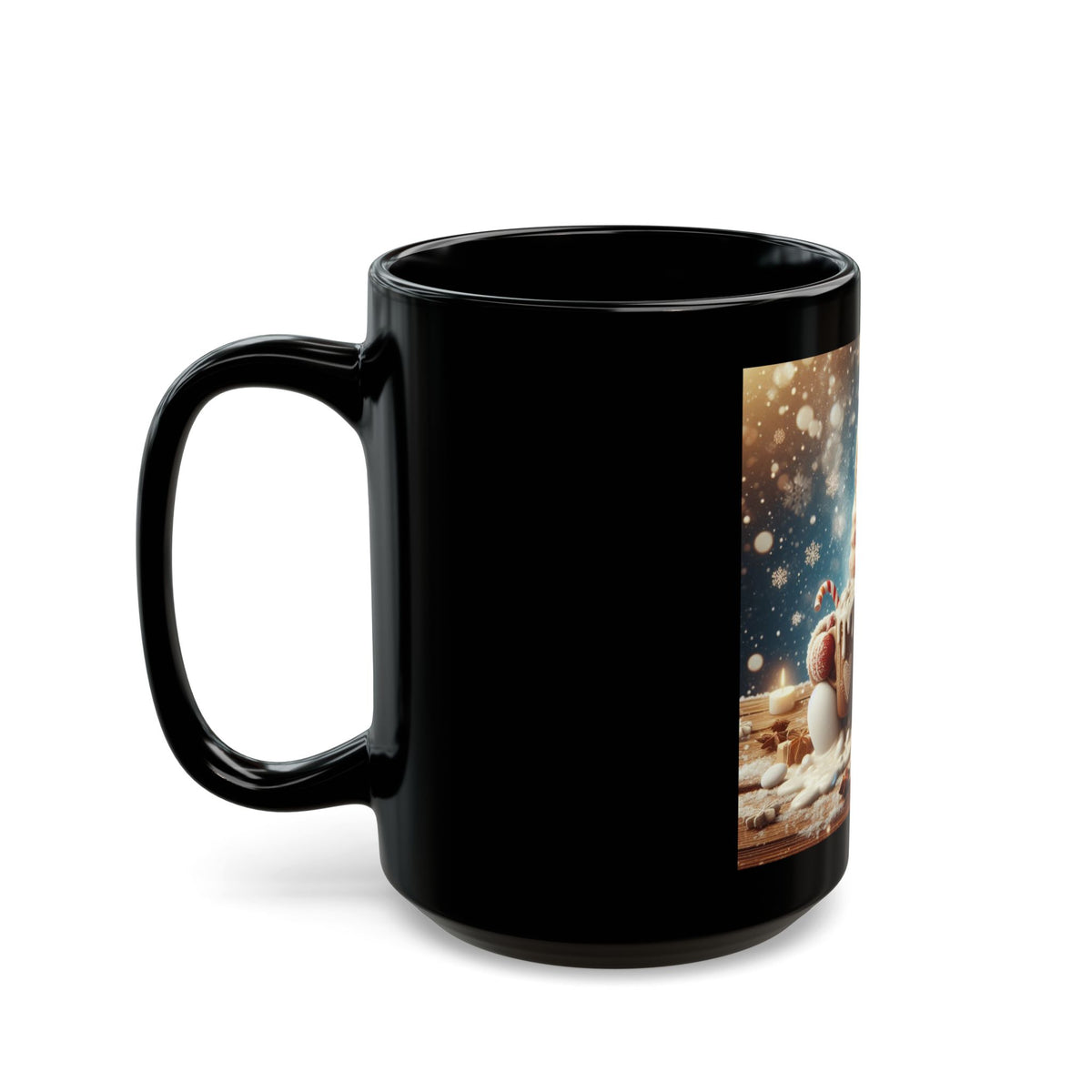 Snowman Black Mug - Embrace Winter with Every Sip