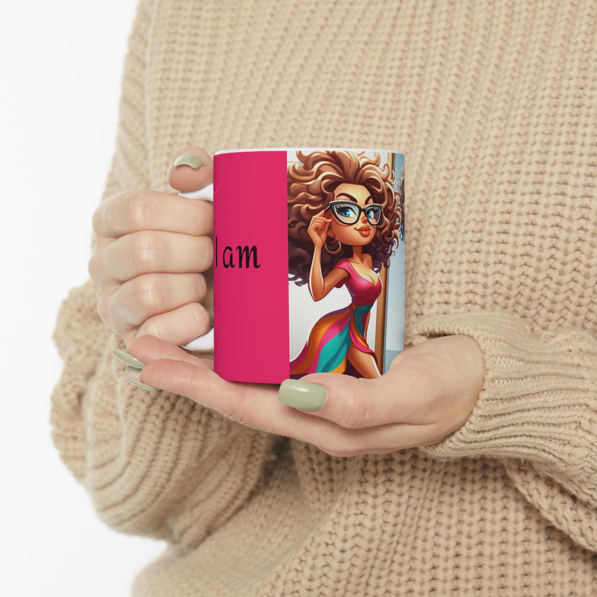 “I Am Beautiful” Ceramic Mug, (11oz, 15oz) - OLM Store