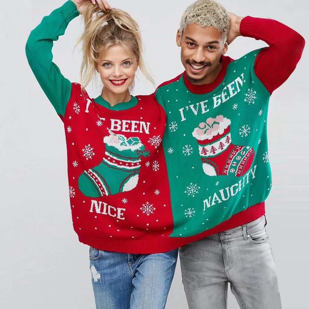 Cozy Up This Holiday Season with Our Christmas Couple's Novelty Sweater