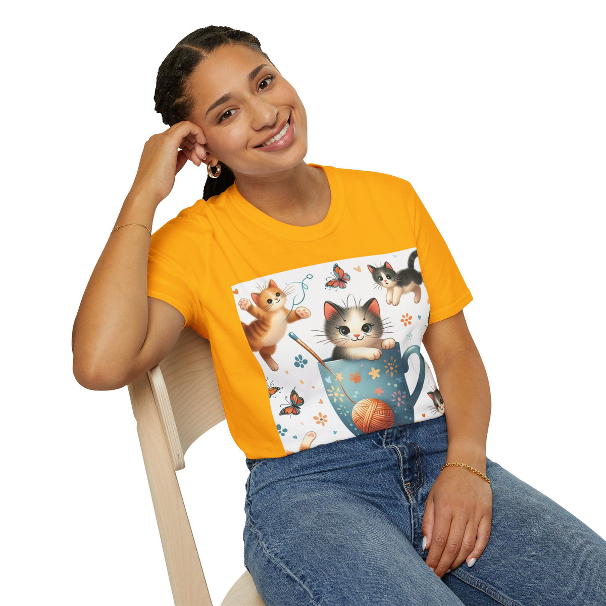Purr-fect Comfort for Cat Lovers: Unisex Soft-Style T-Shirt - OLM Store