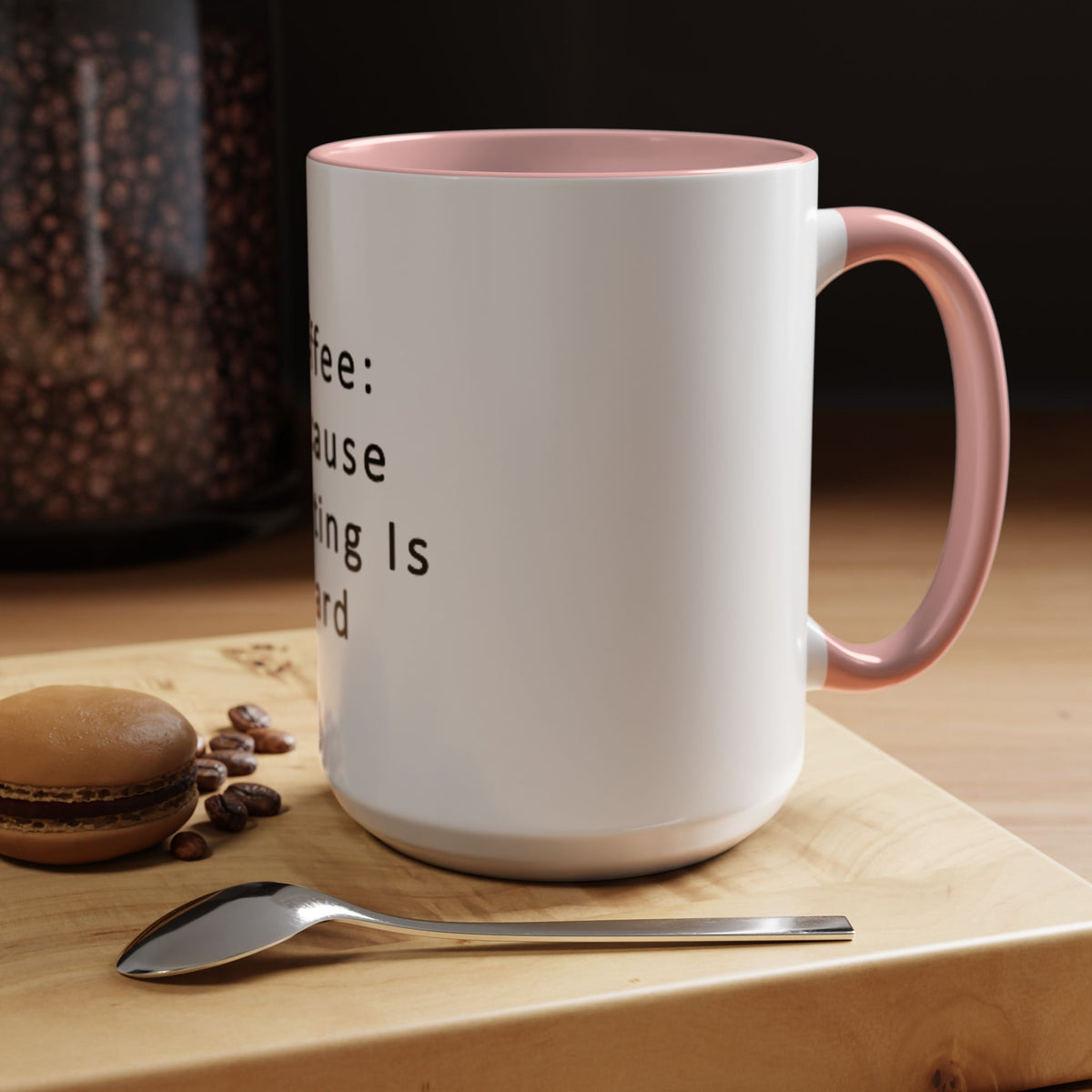 "Coffee: Because Adulting Is Hard" Accent Coffee Mug (11, 15oz) - OLM Store