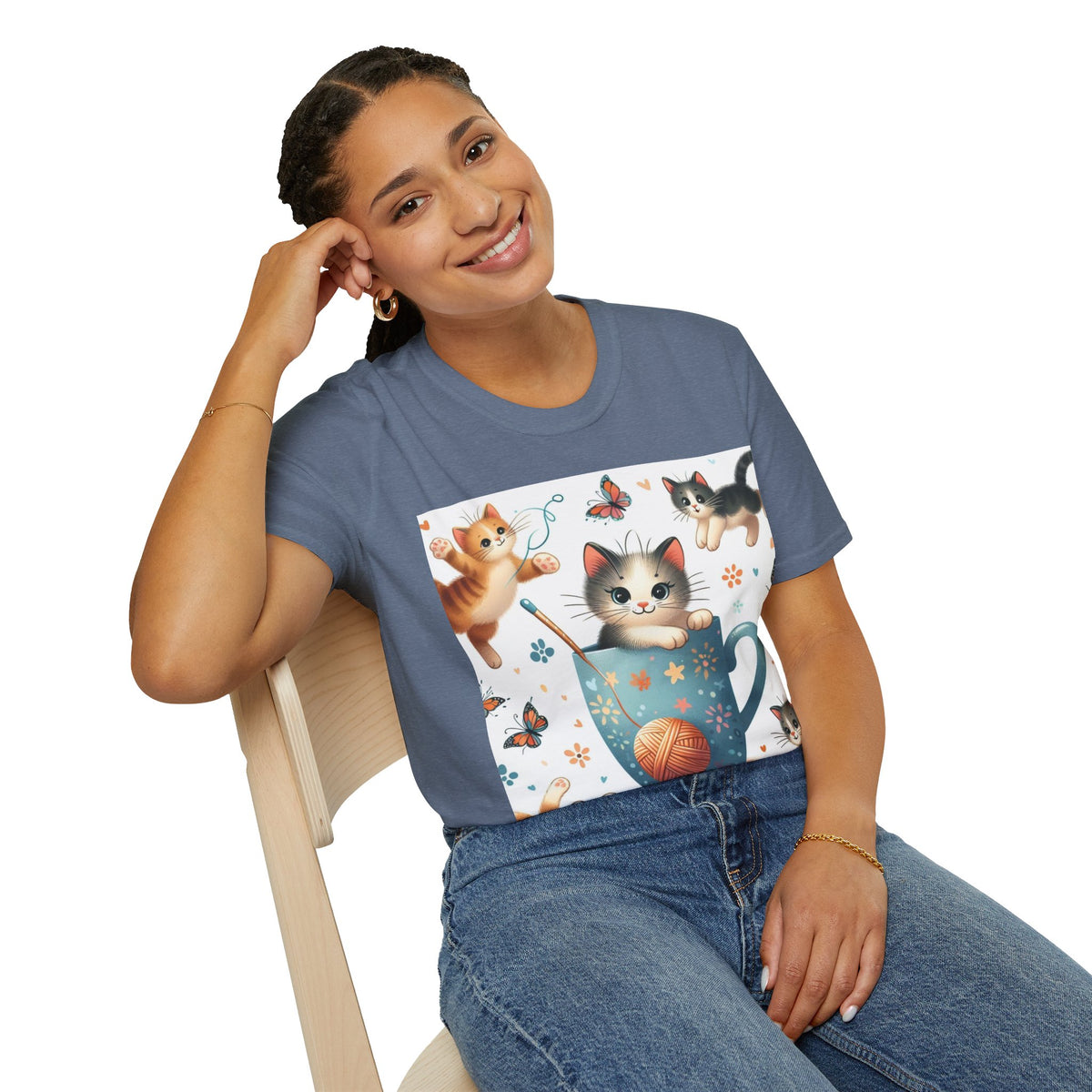 Purr-fect Comfort for Cat Lovers: Unisex Soft-Style T-Shirt - OLM Store