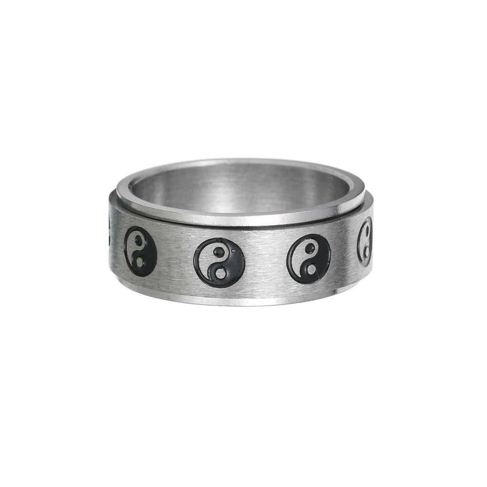 Unisex Stainless Steel Spinner Ring