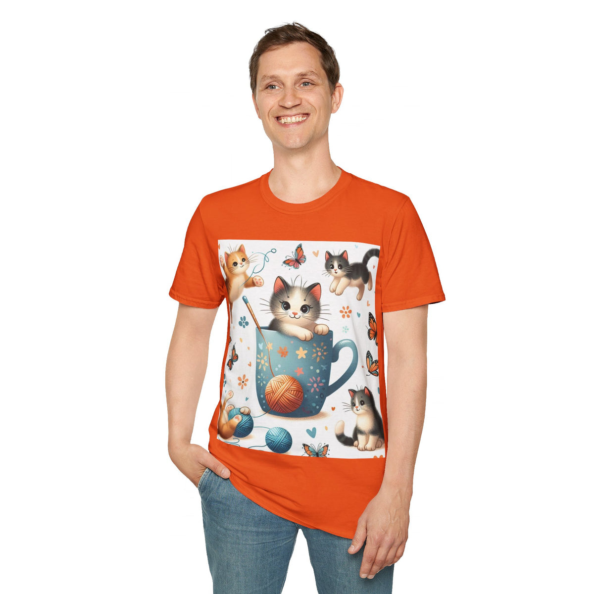 Purr-fect Comfort for Cat Lovers: Unisex Soft-Style T-Shirt - OLM Store