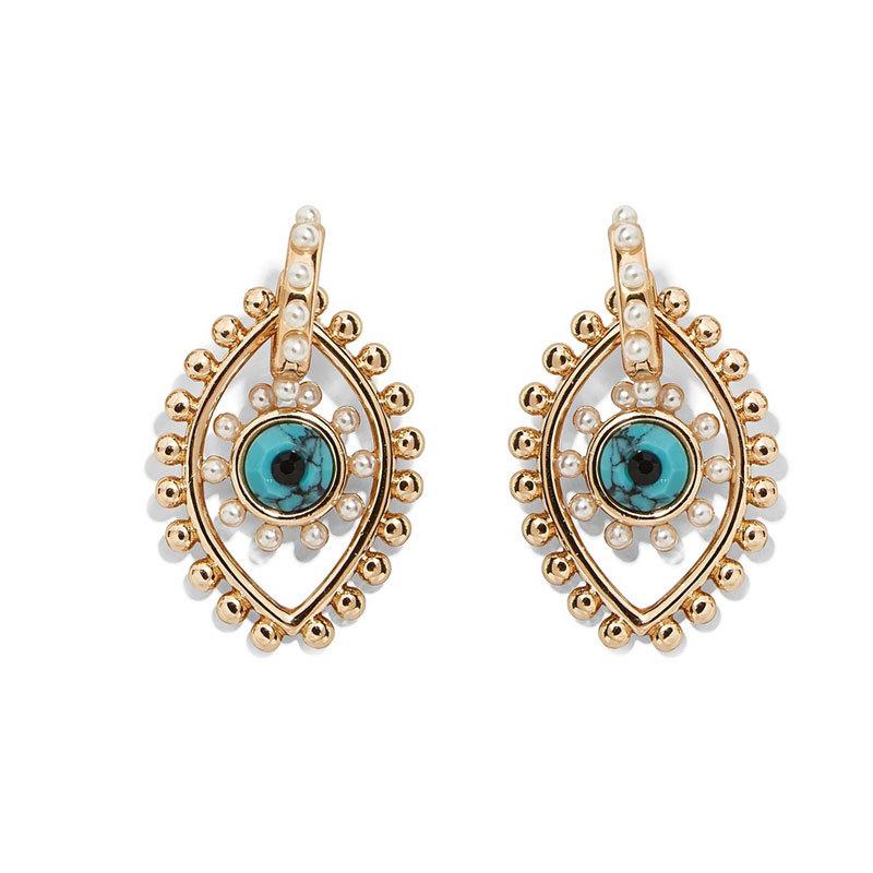 Pearl-Adorned Gold-Plated Earrings with Post Backs