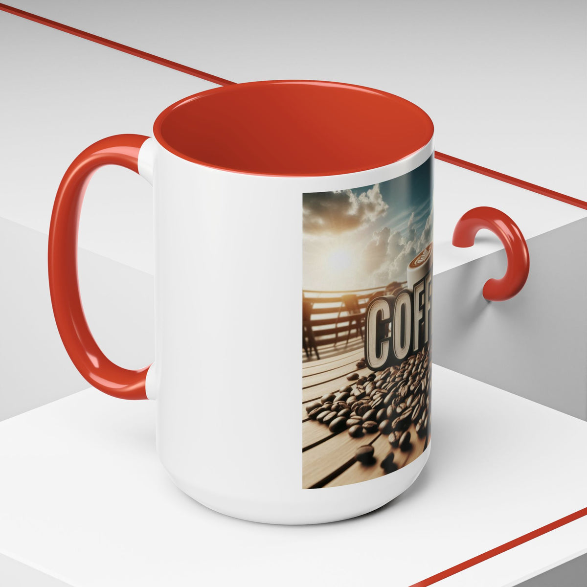 Coffee Beans Accent Coffee Mug (11, 15oz) - OLM Store