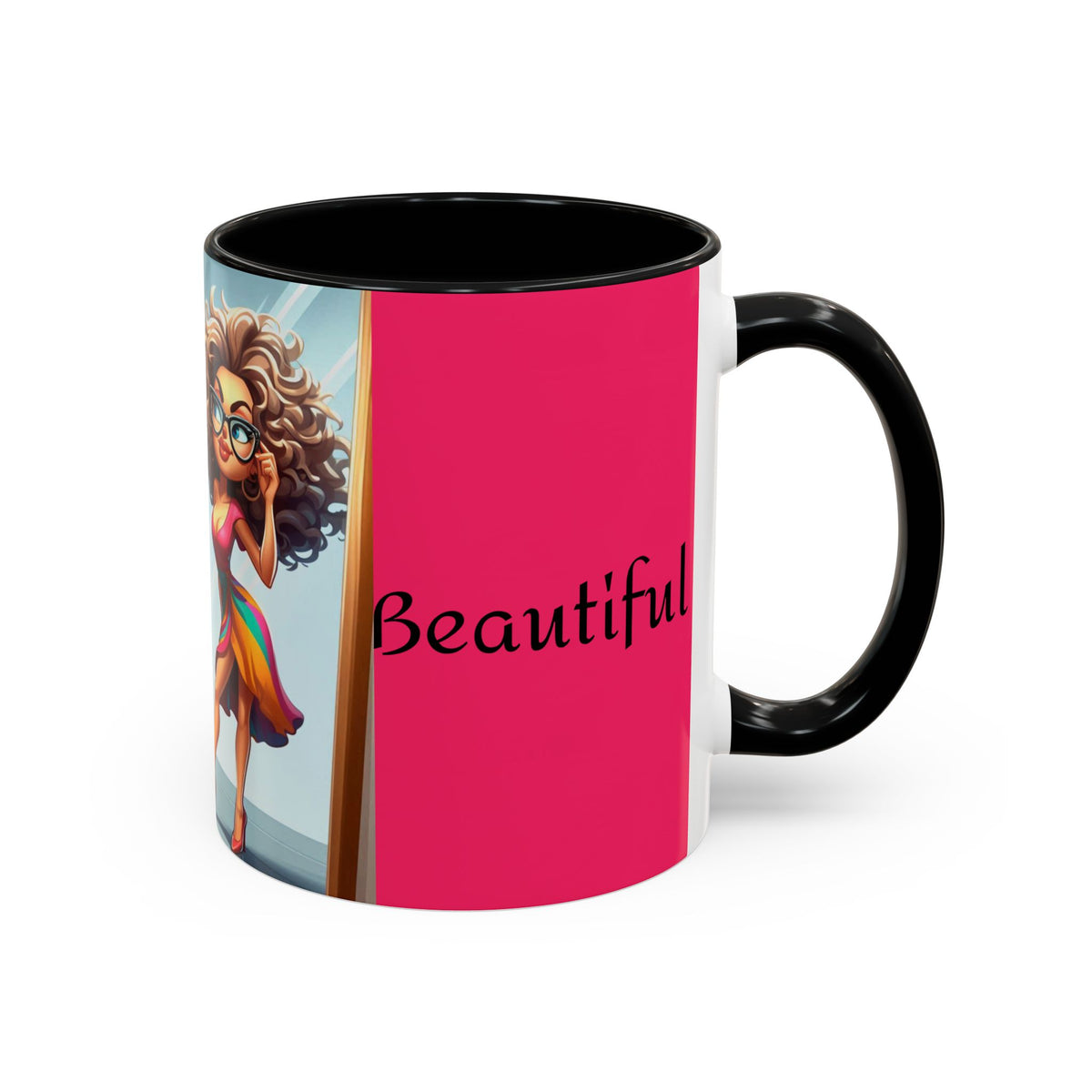 "I Am Beautiful" Accent Coffee Mug (11, 15oz) - OLM Store