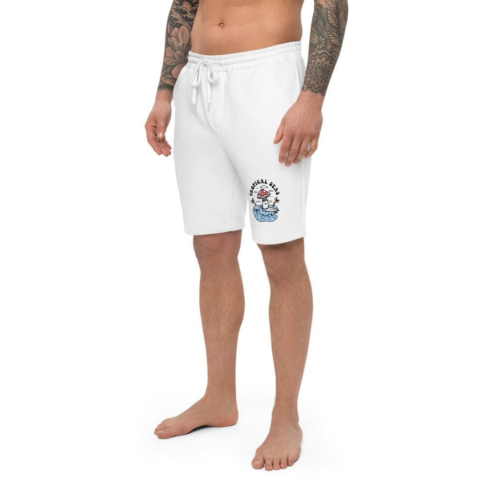 Men’s Mushroom Fleece Shorts with Drawstring Waist