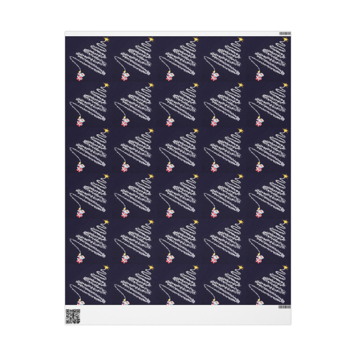 Celebratory Firework Christmas Tree Wrapping Paper for Enchanting Gifts