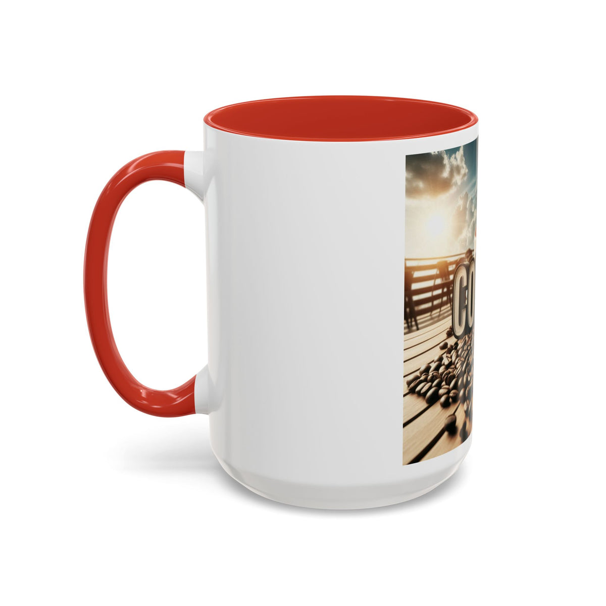 Coffee Beans Accent Coffee Mug (11, 15oz) - OLM Store