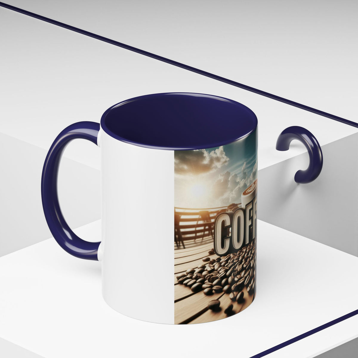 Coffee Beans Accent Coffee Mug (11, 15oz) - OLM Store