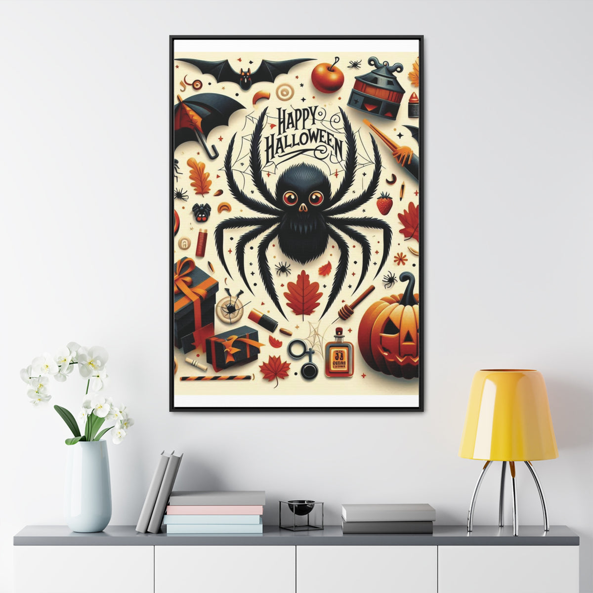 Halloween Canvas Wall Art - Vertical Gallery Wrap for Spooky Decor