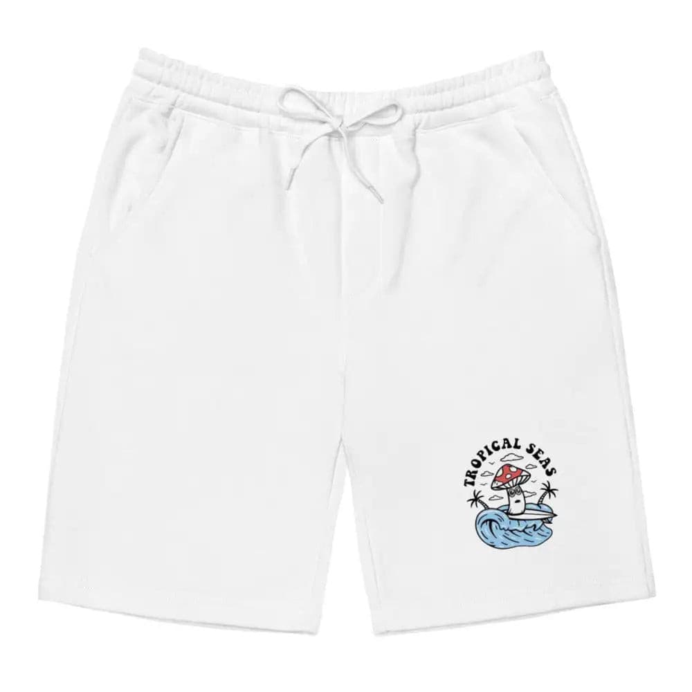 Men’s Mushroom Fleece Shorts with Drawstring Waist