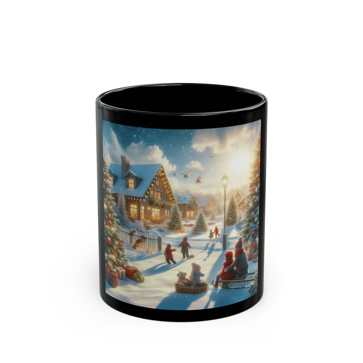 Customizable Black Ceramic Mug - Perfect for Cozy Sips This Holiday Season