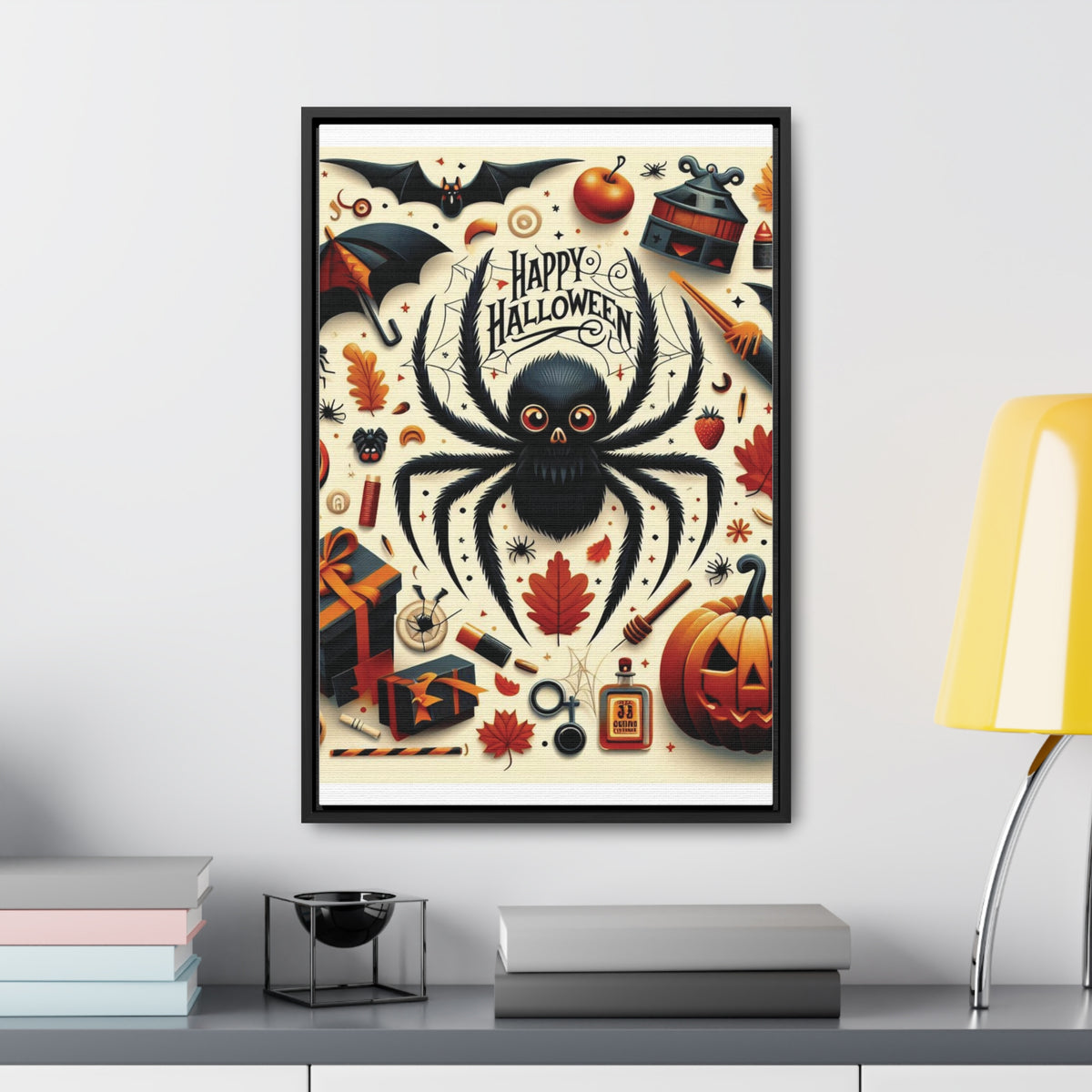 Halloween Canvas Wall Art - Vertical Gallery Wrap for Spooky Decor