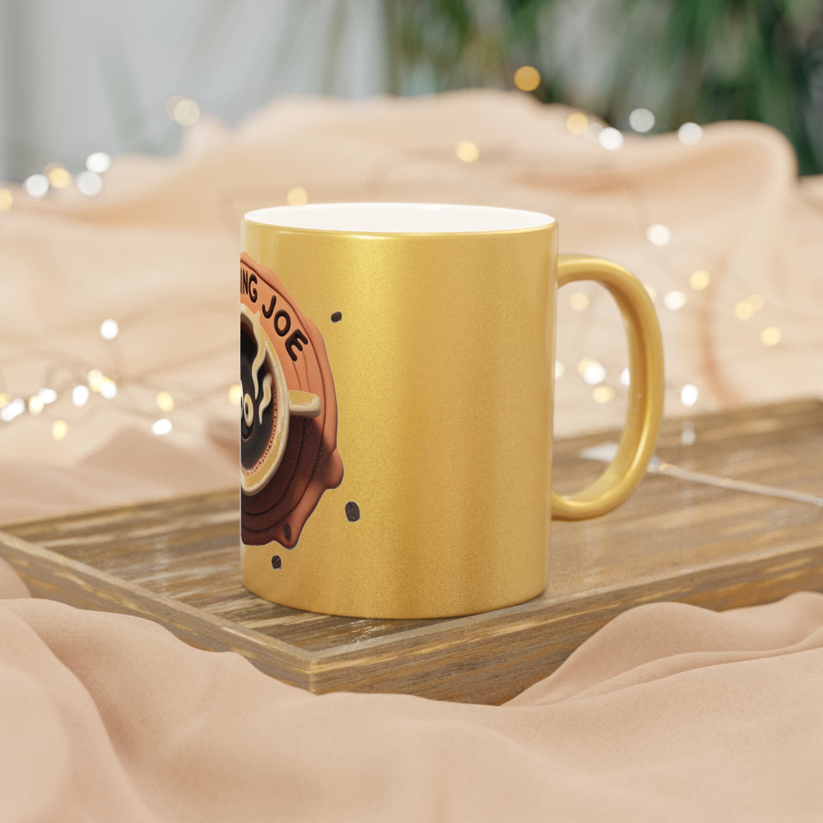 Elevate Your Experience with Our Elegant Metallic Coffee Mug