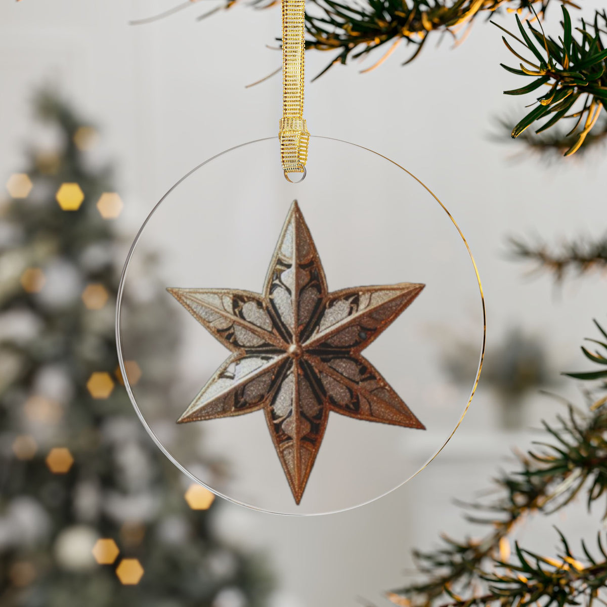 Elegant Polymer Acrylic Christmas Star Ornaments for Timeless Holiday Decor
